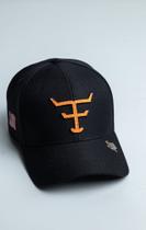 Bone Texas Farm - New Texas - Tf987 - Preto/ Laranja Neon
