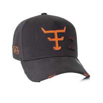 Boné Texas Farm - Tf836 - Cinza Chumbo/ Laranja Neon