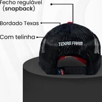 Boné Texas Farm Vermelho Bordado Alto Relevo Original New