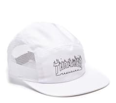 Boné Thrasher 5 Panel Flame Outline White Boné Thrasher 5 Panel Flame Outline White