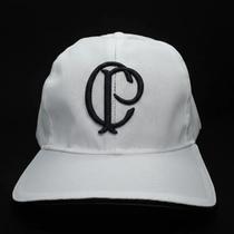 Boné Timão CP Branco Corinthians Futebol Aba Curva Trucker Fiel Torcedor Boné Timão CP Branco Corinthians Futebol Aba Curva Trucker Fiel Torcedor