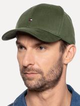 Boné Tommy Hilfiger Masculino Classic Cap Flag Tape Verde Militar Boné Tommy Hilfiger Masculino Classic Cap Flag Tape Verde Militar
