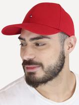 Boné Tommy Hilfiger Masculino Classic Cap Flag Tape Vermelho Boné Tommy Hilfiger Masculino Classic Cap Flag Tape Vermelho