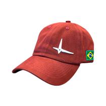 Boné TRNT Dad Hat Bordô com Bandeira do Brasil na Lateral