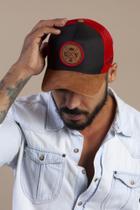 Boné Trucker Aba Camurça Masculino Country Estilo Cowboy Peão Boné Trucker Aba Camurça Masculino Country Estilo Cowboy Peão