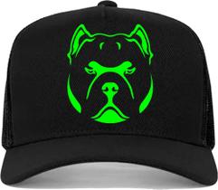 Boné trucker aba curva cachorro American Bully cão pet