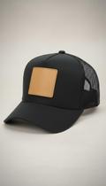Boné Trucker Aba Curva Camurça Premium Preto Boné Trucker Aba Curva Camurça Premium Preto