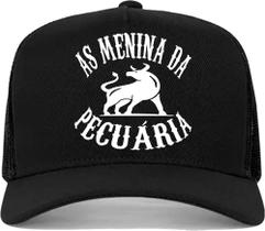 Boné trucker aba curva feminino as menina da pecuária boi Boné trucker aba curva feminino as menina da pecuária boi
