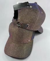 Boné trucker aba curva Glitter mini botton dourado Boné trucker aba curva Glitter mini botton dourado