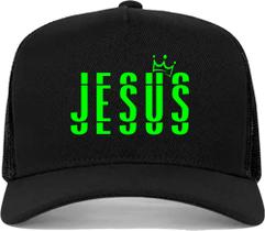 Boné trucker aba curva gospel Jesus Cristo Deus Boné trucker aba curva gospel Jesus Cristo Deus