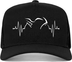 Boné trucker aba curva motociclista motoqueiro moto