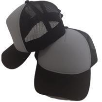 Boné Trucker Aba Curva Telinha Ajustável Básico Liso Preto Unissex Poliéster Fitness Boné Trucker Aba Curva Telinha Ajustável Básico Liso Preto Unissex Poliéster Fitness