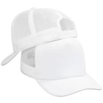 Boné Trucker Aba Curva Telinha Ajustável Básico Liso Preto Unissex Poliéster Fitness