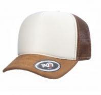 Boné Trucker Adulto Marrom e Branco