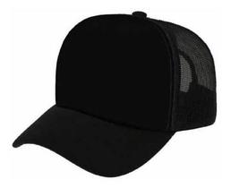 Boné Trucker Básico Aba Curva Com Tela Unissex Ajustável Unissex