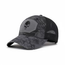 Boné Trucker Caveira Punisher Aba Curva Bordado Ajustável Luke Sports Cor:Grafite - Grafite Boné Trucker Caveira Punisher Aba Curva Bordado Ajustável Luke Sports Cor:Grafite - Grafite