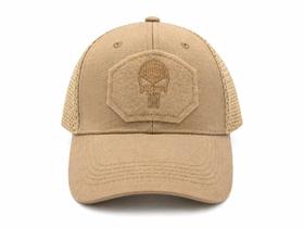 Boné Trucker Caveira Punisher Aba Curva Bordado Ajustável Luke Sports CorAreia Areia Boné Trucker Caveira Punisher Aba Curva Bordado Ajustável Luke Sports CorAreia Areia