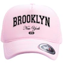 Boné Trucker Com Telinha e Ajuste Snapback Brooklyn New York