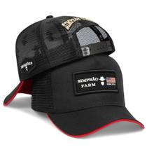 Boné Trucker Country EUA Rural Style Telinha Aba Curva