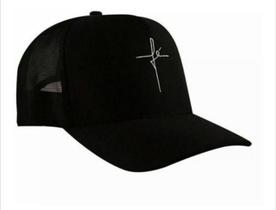 Boné Trucker Fé Aba Curva Neymar Gabriel Jesus Preto Boné Trucker Fé Aba Curva Neymar Gabriel Jesus Preto