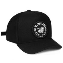 Boné Trucker Fechado Young Urban Style Fitão Ajustável Aba Curva