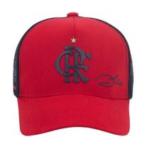 Boné Trucker Flamengo Silk 3D Zico Boné Trucker Flamengo Silk 3D Zico