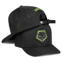 Boné Trucker Furadinho Aba Curva Strapback Original
