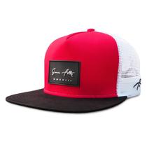 Boné Trucker Grace Folly Vermelho e Preto com Fecho Snapback e Tela Boné Trucker Grace Folly Vermelho e Preto com Fecho Snapback e Tela