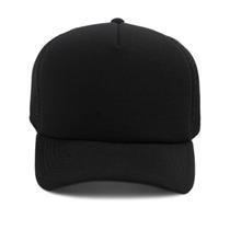 Boné Trucker Liso Aba Curva Com Regulagem De Rendinha Preto