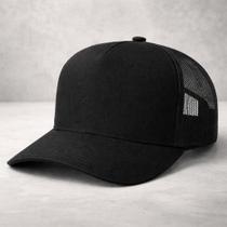 Boné Trucker Liso Básico Streetwear Telinha Respirável Masculino Young Premium Boné Trucker Liso Básico Streetwear Telinha Respirável Masculino Young Premium