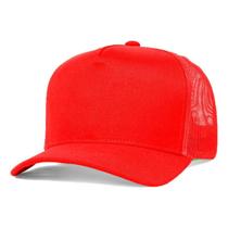 Boné Trucker Liso com Redinha Aba Curva