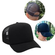 Boné Trucker Liso Rendinha Aba Curva Barato Simples Top
