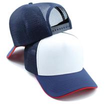 Boné Trucker Liso Varias Cores Aba Curva Moda Casual Unissex Tela Traseira Respirável Ajuste Strapback Boné Trucker Liso Varias Cores Aba Curva Moda Casual Unissex Tela Traseira Respirável Ajuste Strapback