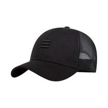 Boné Trucker Preto Em Malha Para Homens, Boné De Beisebol Hip Hop, Boné Snapback De Verão Para