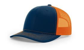 Boné Trucker R RICHARDSON 112 Azul-marinho e Laranja com Tela e Fecho Snapback Boné Trucker R RICHARDSON 112 Azul-marinho e Laranja com Tela e Fecho Snapback
