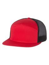 Boné Trucker R RICHARDSON de sete painéis vermelho e preto Boné Trucker R RICHARDSON de sete painéis vermelho e preto