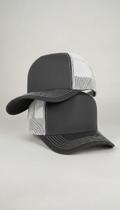 Boné Trucker Snapback Rústico Unissex Preto Boné Trucker Snapback Rústico Unissex Preto