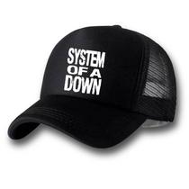 Boné Trucker SYSTEM OF A DOWN Banda De Rock Aba Curvada Telinha Premium