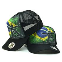 Boné Trucker Teinha Atrevidu's Country Bandeira do Brasil Lançamento 2026