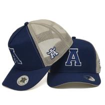 Boné Trucker Telinha Atrevidu's Country Inicial Azul e Branco