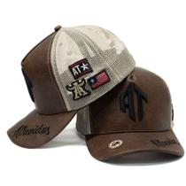 Boné Trucker Telinha Atrevidu's Country Marrom Bordado