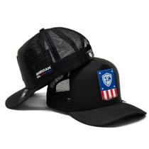 Boné Trucker Telinha Atrevidu's Country Preto American.Co