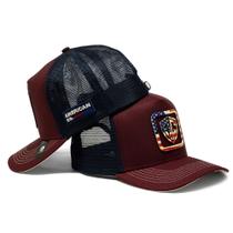 Boné Trucker Telinha Atrevidu's Country Preto/Vinho American