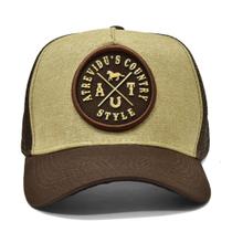 Boné Trucker Telinha Brasão Agro Atrevidu's Country Style Boné Trucker Telinha Brasão Agro Atrevidu's Country Style