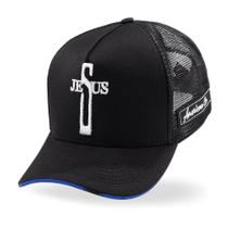 Boné Trucker Telinha Cruz de Jesus Pampas Country Boné Trucker Telinha Cruz de Jesus Pampas Country