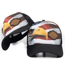 Boné Trucker Telinha Harley Davidson Estampado Linha Motorcicly Lançamento Envio Imediato