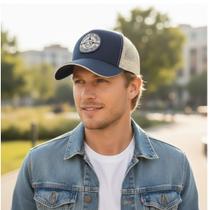 Boné Trucker Telinha Luke Sports Retro Country Texas - Azul Boné Trucker Telinha Luke Sports Retro Country Texas - Azul