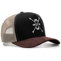 Boné Trucker Texas Preto e Areia MVCK