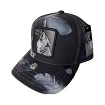 Boné Trucker Unissex Ajustável Com Estampa Gradiente De Animais, Respirável, Proteção Solar Para