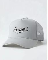 Boné Truker aba Curva estampado GRATIDÃO Boné Truker aba Curva estampado GRATIDÃO